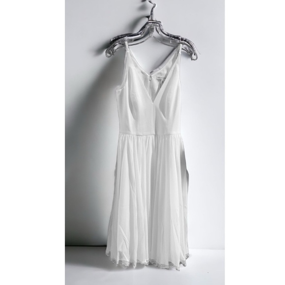 DRESS The Population Alicia Chiffon A-Line V-neck Sleeveless Midi Dress NEW - Picture 6 of 10